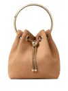 Jimmy Choo Brown Bon Bon Mini Bucket Bag