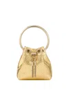 Jimmy Choo Micro Bon Bon Metallic Lizard Leather Bucket Bag
