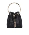 Jimmy Choo Mesh Bon Bon Top-handle Bag In Black