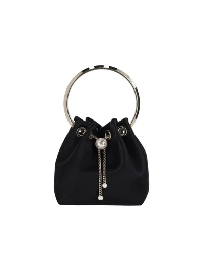 JIMMY CHOO JIMMY CHOO BON BON MINI BUCKET BAG – BLACK