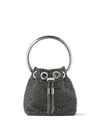 Jimmy Choo Bon Bon Mini Bucket Bag In Black