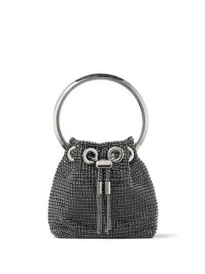 Jimmy Choo Bon Bon Mini Bucket Bag In Black