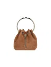 Jimmy Choo Bon Bon Mini Bucket Bag In Brown