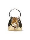 Jimmy Choo Bon Bon Mini Bucket Bag In Gold