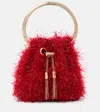 Jimmy Choo Bon Bon Mini Bucket Bag In Red