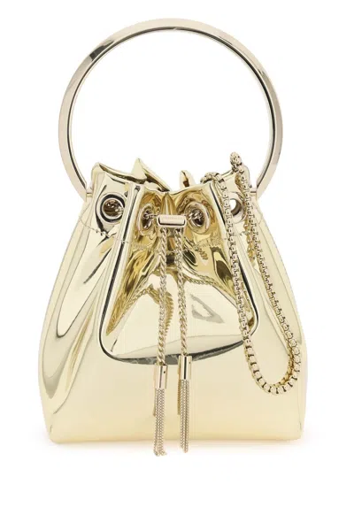 Jimmy Choo Bon Bon Mirror-effect Bag Women In Gold