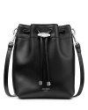 Jimmy Choo Bon Bon Small Leather Bucket Bag In Black