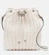 Jimmy Choo Bon Bon N/s Bucket Bag In White