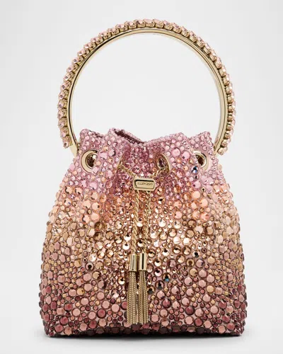 Jimmy Choo Bon Bon Ombre Crystal Bucket Bag