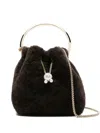 Jimmy Choo Bon Bon Pearl-embellished Mini Bag In Brown