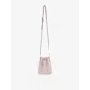 Jimmy Choo Women Bon Bon Rhinestone Satin Mini Bucket Bag In Rose/antique Silver