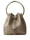 Jimmy Choo Bon Bon Ring-handle Bucket Bag In Brown