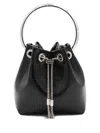 Jimmy Choo Eyelet Chain Bucket Bag With Metallic Handle