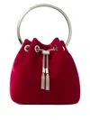 Jimmy Choo Bon Bon Ring-top Bucket Bag In Red