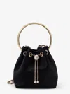 Jimmy Choo Bonbon Handbag With Drawstring Closure And Circular Metal Handle