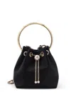 Jimmy Choo Bonbon Handbag With Drawstring Closure And Circular Metal Handle