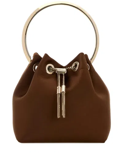 JIMMY CHOO BON BON SATIN BUCKET BAG