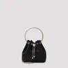 Jimmy Choo Black Bon Bon Mini Bucket Bag In Gold