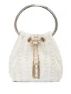 Jimmy Choo Bon Bon Satin Bucket Bag In 中性色