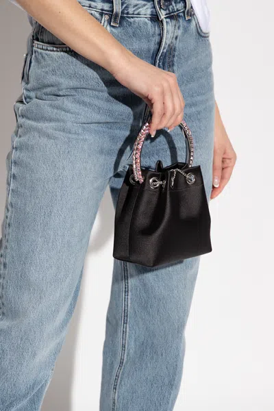 Jimmy Choo ‘bon Bon' Satin Hand Bag In Black