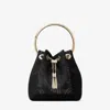Jimmy Choo Mesh Bon Bon Top-handle Bag In Black