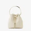 Jimmy Choo Bon Bon Bucket Bag In Silver