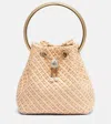 Jimmy Choo Bon Bon Small Embellished Raffia Tote Bag