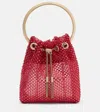 Jimmy Choo Bon Bon Crystal-embellished Mesh Bucket Bag