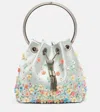 Jimmy Choo Bon Bon Small Embellished Satin Tote Bag