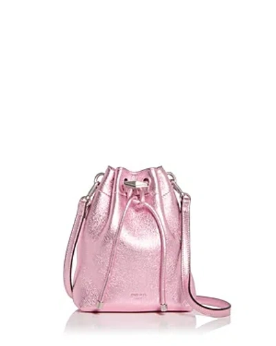 Jimmy Choo Bon Bon Small Leather Bucket Bag In Pink