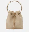 Jimmy Choo Bon Bon Metallic Mesh Top Handle Bag In Gold