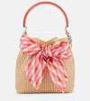 JIMMY CHOO BON BON SMALL RAFFIA BUCKET BAG