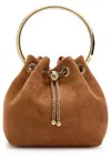 Jimmy Choo Brown Bon Bon Mini Bucket Bag