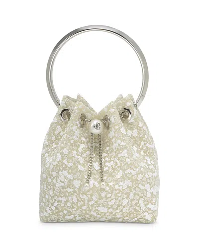 Jimmy Choo Bon Bon Top Handle Bag In Gray