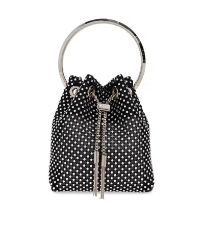JIMMY CHOO JIMMY CHOO BON BON EMBELLISHED BUCKET BAG