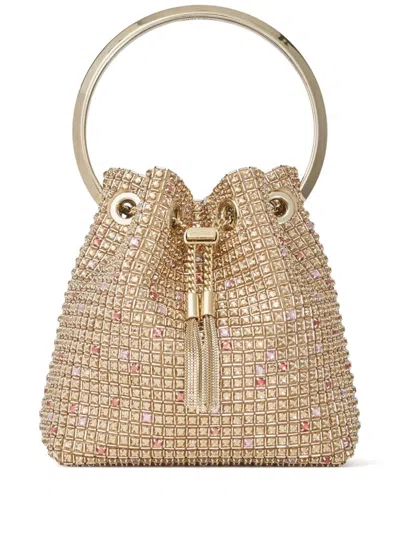 Jimmy Choo Bon Bon Tote Bag In Gold/bronze