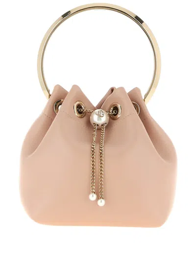 Jimmy Choo Bon Bon Clutch Bag Chain Strap In Pink