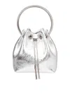 Jimmy Choo Bon Bon Tzz In Metallic Leather In Silver