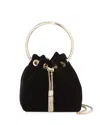 Jimmy Choo Round Handle Shoulder Bag Tassel In Black