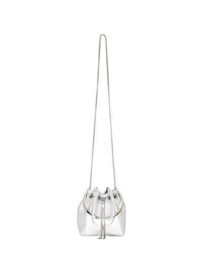 Jimmy Choo Bon Bons Bucket Bag In Silver