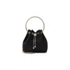Jimmy Choo Bonbon Handbag With Drawstring Closure And Circular Metal Handle