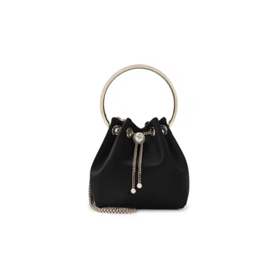 Jimmy Choo Bonbon Handbag With Drawstring Closure And Circular Metal Handle