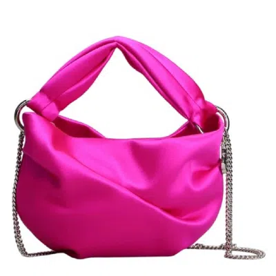 Jimmy Choo Bonny Pink Satin Top Handle Bag