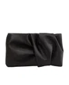 Jimmy Choo Bonny Ruched Clutch In Black