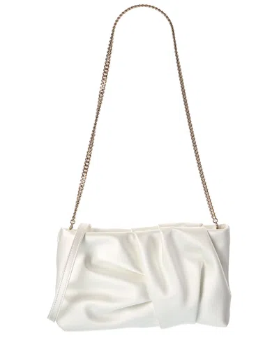 Jimmy Choo Bonny Satin Clutch In White