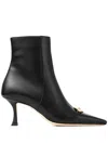 Jimmy Choo High Heel Leather Boots In Black