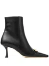 Jimmy Choo High Heel Leather Boots In Black