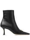 Jimmy Choo High Heel Leather Boots In Black