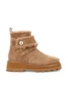 Jimmy Choo Shearling-trimmed Platform Boots In Brown