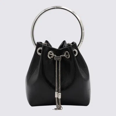 JIMMY CHOO JIMMY CHOO BLACK LEATHER TOP HANDLE BAG